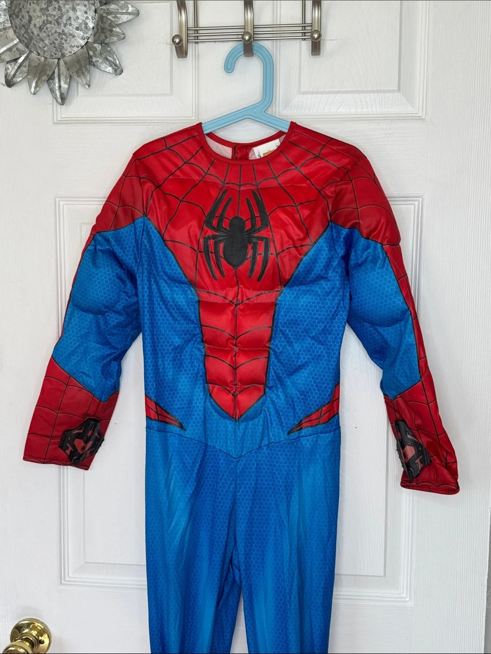 Marvel Spider-Man Muscle Kids Costume with Full Over Head Mask. Sz Medium Kids.